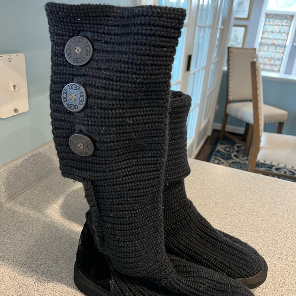 Black knit UGG boots - Picture 5 of 6
